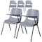 Flash Furniture Gray Ergonomic Shell Chair with Left Handed Flip-Up Tablet Arm, PK5 5-RUT-EO1-GY-LTAB-GG - alternate 1