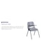 Flash Furniture Gray Ergonomic Shell Chair with Right Handed Flip-Up Tablet Arm, PK5 5-RUT-EO1-GY-RTAB-GG - alternate 3