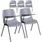 Flash Furniture Gray Ergonomic Shell Chair with Right Handed Flip-Up Tablet Arm, PK5 5-RUT-EO1-GY-RTAB-GG - alternate 8