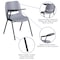Flash Furniture Gray Ergonomic Shell Chair with Right Handed Flip-Up Tablet Arm, PK5 5-RUT-EO1-GY-RTAB-GG - alternate 9