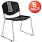 Flash Furniture Black Plastic Stack Chair, PK5 5-RUT-NF02-BK-GG - alternate 4