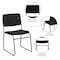 Flash Furniture Black Fabric Stack Chair, PK5 5-XU-8700-BLK-B-30-GG - alternate 5