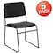 Flash Furniture Black Vinyl Stack Chair, PK5 5-XU-8700-BLK-B-VYL-30-GG - alternate 2