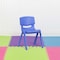 Flash Furniture Blue Plastic Stackable School Chair with 13.25" Seat Height, PK5 5-YU-YCX-004-BLUE-GG - alternate 1