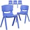 Flash Furniture Blue Plastic Stackable School Chair with 13.25" Seat Height, PK5 5-YU-YCX-004-BLUE-GG - alternate 9