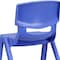 Flash Furniture Blue Plastic Stackable School Chair with 13.25" Seat Height, PK5 5-YU-YCX-004-BLUE-GG - alternate 2