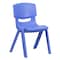 Flash Furniture Blue Plastic Stackable School Chair with 15.5" Seat Height, PK5 5-YU-YCX-005-BLUE-GG - alternate 5