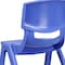 Flash Furniture Blue Plastic Stackable School Chair with 15.5" Seat Height, PK5 5-YU-YCX-005-BLUE-GG - alternate 7