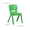 Flash Furniture Green Plastic Stackable School Chair with 15.5" Seat Height, PK5 5-YU-YCX-005-GREEN-GG - alternate 7