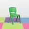 Flash Furniture Green Plastic Stackable School Chair with 15.5" Seat Height, PK5 5-YU-YCX-005-GREEN-GG - alternate 1