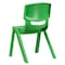 Flash Furniture Green Plastic Stackable School Chair with 15.5" Seat Height, PK5 5-YU-YCX-005-GREEN-GG - alternate 4
