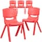 Flash Furniture Red Plastic Stackable School Chair with 15.5" Seat Height, PK5 5-YU-YCX-005-RED-GG - alternate 10