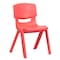 Flash Furniture Red Plastic Stackable School Chair with 15.5" Seat Height, PK5 5-YU-YCX-005-RED-GG - alternate 9