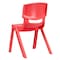 Flash Furniture Red Plastic Stackable School Chair with 15.5" Seat Height, PK5 5-YU-YCX-005-RED-GG - alternate 6