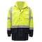 Gss Safety Hi-Vis Rain Jacket, 150D Oxford, Class 3 Yellow/Black, S/M 6003-S/M - alternate 4
