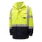 Gss Safety Hi-Vis Rain Jacket, 150D Oxford, Class 3 Yellow/Black, S/M 6003-S/M - alternate 2