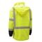 Gss Safety Hi-Vis Rain Jacket, 150D Oxford, Class 3 Yellow/Black, S/M 6003-S/M - alternate 3