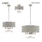 Livex Lighting Park Ridge 2 Light Brushed Nickel Ceiling Mount 60422-91 - alternate 4