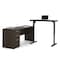 Bestar Embassy Height Adjustable L-Desk, Dark Chocolate 60885-79 - alternate 1