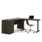 Bestar Embassy Height Adjustable L-Desk, Dark Chocolate 60885-79 - alternate 3