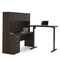 Bestar Embassy Height Adjustable L-Desk With Hutch, Dark Chocolate 60886-79 - alternate 2