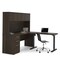 Bestar Embassy Height Adjustable L-Desk With Hutch, Dark Chocolate 60886-79 - alternate 3