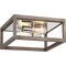 Nuvo Lighting Bliss 2-Light 60W Incandescent Flush Fixture, Driftwood / Polished Nickel Accents Finish 60/6482 - alternate 1