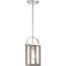 Nuvo Lighting Bliss 1-Light 60W Incandescent Mini-Pendant Fixture, Driftwood / Polished Nickel Accents Finish 60/6484 - alternate 1