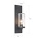 Nuvo Indie 1-Light Large Wall Sconce - Textured Black Finish with Clear Seeded Glass 60/6578 - alternate 5