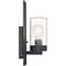 Nuvo Indie 1-Light Small Wall Sconce - Textured Black Finish with Clear Seeded Glass 60/6579 - alternate 3
