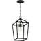 Nuvo Hopewell - 1-Light - Hanging Lantern - Matte Black Finish with Clear Seeded Glass 60/6594 - alternate 1