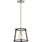 Nuvo Chassis 1-Light Mini Pendant Fixture - Copper Brushed Brass Finish with Matte Black Frame 60/6641 - alternate 2