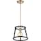 Nuvo Chassis 1-Light Mini Pendant Fixture - Copper Brushed Brass Finish with Matte Black Frame 60/6641 - alternate 3