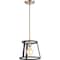 Nuvo Chassis 1-Light Mini Pendant Fixture - Copper Brushed Brass Finish with Matte Black Frame 60/6641 - alternate 4