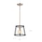 Nuvo Chassis 1-Light Mini Pendant Fixture - Copper Brushed Brass Finish with Matte Black Frame 60/6641 - alternate 6