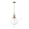 Nuvo Skyloft 1-Light Pendant Fixture - Burnished Brass Finish with Clear Glass 60/6671 - alternate 3