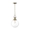Nuvo Skyloft 1-Light Pendant Fixture - Burnished Brass Finish with Clear Glass 60/6671 - alternate 1