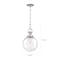 Nuvo Skyloft 1-Light Pendant Fixture - Polished Nickel Finish with Clear Glass 60/6672 - alternate 5