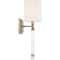 Nuvo Thompson 1-Light Wall Sconce - Burnished Brass Finish with White Linen Shade 60/6681 - alternate 5