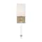 Nuvo Thompson 1-Light Wall Sconce - Burnished Brass Finish with White Linen Shade 60/6681 - alternate 1