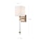 Nuvo Thompson 1-Light Wall Sconce - Burnished Brass Finish with White Linen Shade 60/6681 - alternate 3