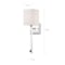 Nuvo Thompson 1-Light Wall Sconce - Polished Nickel Finish with White Linen Shade 60/6682 - alternate 5