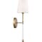 Nuvo Olmstead 1-Light Wall Sconce - Burnished Brass Finish with White Linen Shade 60/6687 - alternate 4