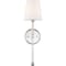 Nuvo Olmstead 1-Light Wall Sconce - Polished Nickel Finish with White Linen Shade 60/6688 - alternate 1