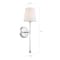 Nuvo Olmstead 1-Light Wall Sconce - Polished Nickel Finish with White Linen Shade 60/6688 - alternate 5