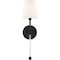 Nuvo Olmstead 1-Light Wall Sconce - Aged Bronze Finish with White Linen Shade 60/6689 - alternate 1