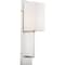 Nuvo Vesey 1-Light Wall Sconce - Brushed Nickel Finish with White Linen Shade 60/6691 - alternate 2