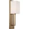 Nuvo Vesey 1-Light Wall Sconce - Burnished Brass Finish with White Linen Shade 60/6692 - alternate 3