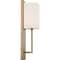 Nuvo Vesey 1-Light Wall Sconce - Burnished Brass Finish with White Linen Shade 60/6692 - alternate 2