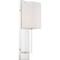 Nuvo Vesey 1-Light Wall Sconce - Polished Nickel Finish with White Linen Shade 60/6693 - alternate 4